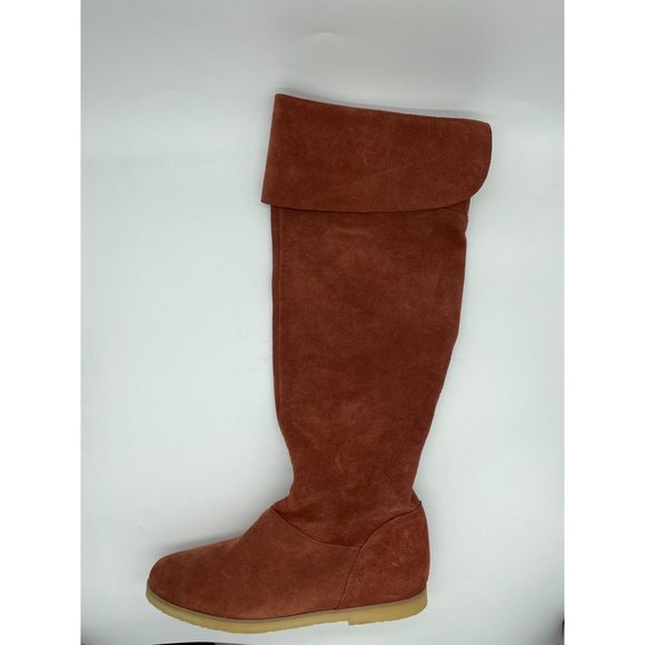 Anthropologie KMB Robin Flat High Boots 37 Round Toe Slip-On - Picture 5 of 12